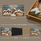 BINCUE Boho Mountain Wall Art Framed Mountain Landscape Canvas Artwork Rustic Mountains Wall Pictures Large Landscape Wall Decor Farmhouse Art Prints for Living Room Bedroom Bathroom Office Farmhouse 20x40 Inch