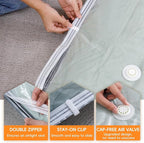 Vacuum Storage Bags with Electric Pump,8 Extra Large Jumbo storage Space Saver Bags (40x31 Inch) for Bedding,Comforters,Blankets,Clothing,Pillows,Jackets,Coats,Vacuum Seal Bags for clothing