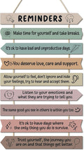 Positive Affirmations Wooden Hanging Wall Decor Mental Health Reminders Classroom Decorations Positive Psychology Affirmations Feelings Wall Pediments for Home Counseling Office High School Classroom