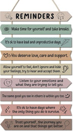 Positive Affirmations Wooden Hanging Wall Decor Mental Health Reminders Classroom Decorations Positive Psychology Affirmations Feelings Wall Pediments for Home Counseling Office High School Classroom
