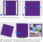 MaxGear Large Cork Board for Wall 36" x 24", Violet Bulletin Board, 6 Pack Felt Wall Tiles with Pushpins, Cork Boards for Office Push Pin Board Tack Board Felt Board