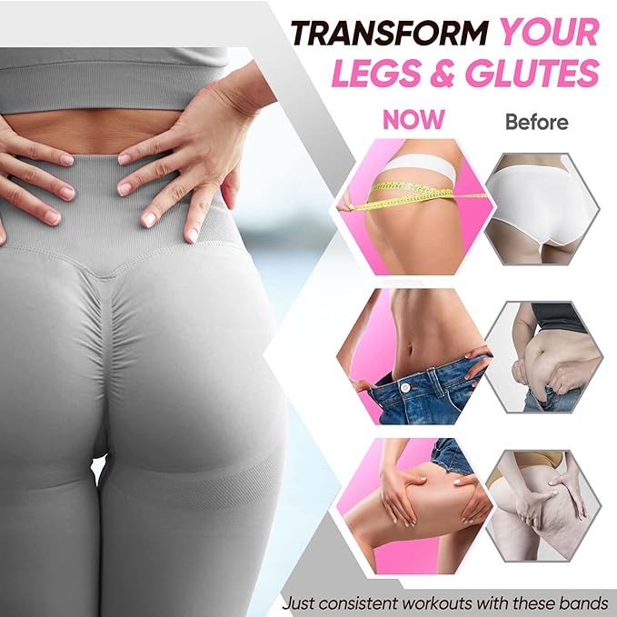 Ankle Resistance Bands with Cuffs, Workout Sets for Women, Resistance Bands for Working Out, Exercise Band for Leg Booty, Home Gym Workout Equipment, Ankle Weights Fitness Band Set