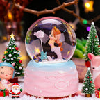 Snow Globes,Mermaid Snowglobes with Musical,LED Lights, Musical Snow Globe Music Box Color Lights