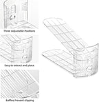 Shoe Slots Organizer，20 Pack Clear Shoe Stackers for a Pair of Shoes,Adjustable Shoe Rack with Three Levels，Shoe Storage Shoe Space Saver