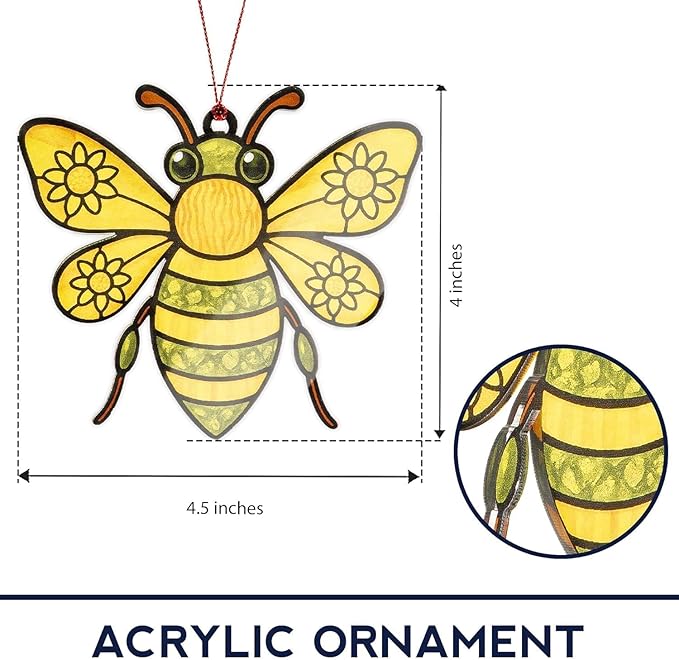 Bee Gifts for Women Bee Ornament Honeycomb Ornaments, Unique Nature Inspired Christmas Decoration, Gift for Lovers of Nature, Handmade Holiday Hanging Decor 2026