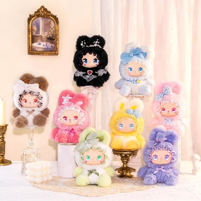 CALEMBOU Plush Blind Box, Kawaii Emma Bunny Alliance Series Stuffed Blind Box Doll, Kawaii Mystery Vinyl Plush Toys Collectible for Birthday Gift
