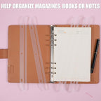 100 Pcs 3 Hole Punched Magazine Holders for Binders 11.6 in Plastic Magazine Organizer 3 Ring Binder Insert Strips Clear Magazine Collector for File Book Craft Paper