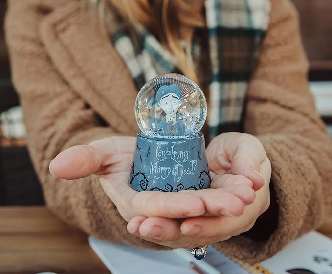 Tim Burton's Corpse Bride Victor Can The Living Marry The Dead? Light-Up Mini Snow Globe for Adults | 3 Inches Tall