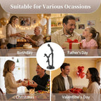 Sziqiqi Figurines Gifts for Father - Dad Daughter Iron Statues Father Daughter Love Sculpture Decoration for Fathers Day Wedding Christmas Birthday Gifts for Dad for Son Husband