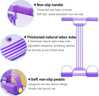3 in 1 Adjustable Pedal Resistance Band, 8-Tube Multifunction Tension Rope, Natural Latex sit-up Trainer Resistance Band Suitable for Fat Loss and Full-Body Shaping Workout (Pink)