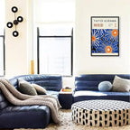 Yayoi Kusama Print Vintage Japanese Wall Art Abstract Yayoi Kusama Poster Minimalist Painting Art Exhibition Suitable for Japanese Bedroom,Living Room Office Decor 8x10in Black Framed