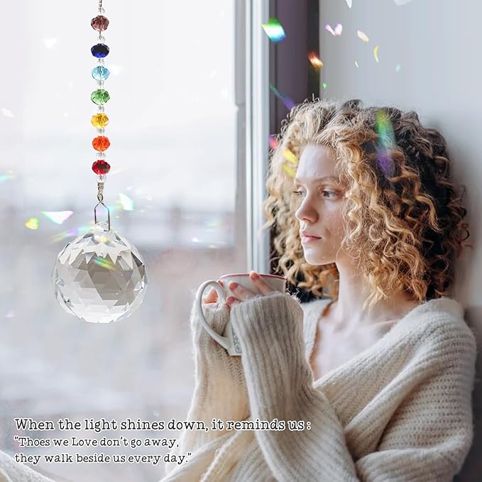 Sympathy Gifts for Loss of Loved One, Crystal Sun Catcher Rainbow Gifts, Unique Condolence Memorial for Loss of Mom Dad Dog, Ideal Grief Bereavement Miscarriage Gifts