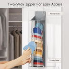 Hat Rack for Door and Closet – Large Capacity Hanging Hat Rack Organizer Holds 30-35 Caps, Over the Door Hat Storage Organizer for Bedroom, Entrance or Dorm, 1 Pack, Grey