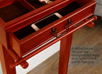 Proman Products Bombay Suit Valet Stand VL26700 with Drawer, Top Tray, Contour Hanger, Trouser Bar, and Shoe Rack, 18" W x 16" D x 48" H, Cherry