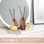 Mini Bud Vases Centerpieces for Tables, for Flowers,Small Flower Vases Suitable for Birthday Party,Anniversary,Wedding Reception,Baby Shower (Amber, 12PCS)