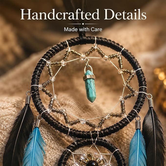 Dream Catchers Blue for Adults Boho Room Décor Dreamcatcher Small Bedroom Wall Hanging for Kids Girls Boys