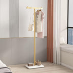 Gold Coat Rack Freestanding Heavy Duty Clothes Rack Stand for Entryway, Bedroom, Living Room, Boutiques-15.7''L,GOLD