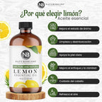 NaturoBliss 100% Pure Lemon Essential Oil Therapeutic Grade Premium Quality (4 fl. oz) with Glass Dropper, Perfect for Aromatherapy