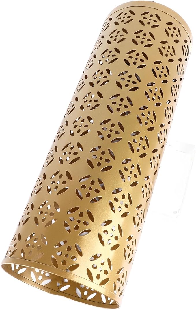 Fabater Umbrella Stand, Metal Umbrella Holder, Indoor Umbrella Rack Organizer with Hollow Design, Umbrella Storage for Entryway, Office, Home (Gold)