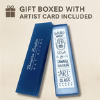 Sparkling Art Glass Mezuzah - Easy Mount Indoor or Outdoor - Weatherproof Metal Case - Gift Box and Non-Kosher Scroll Included - Hand Made in USA - Guaranteed for Life! (Steel Grey)