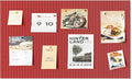 24 * 16 inches Large Bulletin Board, Decorative Felt Pin Board, 0.35“ Thick Foldable Photo Display Board with Self-Adhesive Tape, Vision Board for School Home Kitchen Office Walls - Christmas red