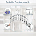 Hat Hangers for Closet, Metal Hat Organizer for Baseball Caps 2 Pack Door Hat Racks for Baseball Caps w/ 10 Large Clips, Baseball Cap Hangers for Closet Storage, Fits All Caps