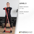 THERABAND CLX Resistance Band with Loops, 5-Foot Non-Latex Exercise Band for Mobility, Rehab, Stretching & Home Workouts, Color-Coded Resistance Levels