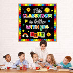 Growth Mindset Bulletin Board Cutouts, This Classroom is Better with You in It Positive Motivational Affirmation Station Classroom Decoration Paper Cutouts for Back to School Chalkboards Wall Decor