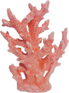 Etlemonde Beach Coastal Decor Coral Reef Home Decor Statue Sculpture Home,Desk,Bathroom,Desktop Shelf Statue,Marine Themed Gifts (Red Orange Coral)