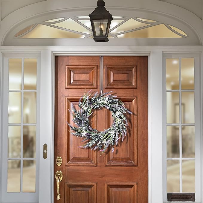 Haute Decor Adapt Adjustable Length Wreath Hanger 2 Pack (Bronze) Front or Back Door Decor Holders with Pads on The Back, Holds up to 10 lbs. Oil-Rubbed Bronze 2 Pack