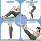Foot Pedal Resistance Band,6-Tube Pedal Puller Resistance Rope,Yoga Elastic Exercise Bands, for Women Jump Fitness, Abdomen/Arm Weight/Waist/Leg Stretching Slimming Training