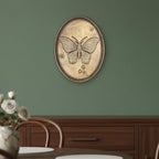Vintage Butterfly Wall Sculpture, Antique Wall Decor, Gold Wall Art, Hanging Decoration with Embossed Butterfly Design, Vintage Decoration for Living Room Bedroom and Hallway, Housewarming Gift