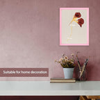 Linen Bulletin Board,13"x17" Pink Wood Frame Bulletin Boards,Beige Linen,Small Pin Board for Home Kitchen Office Decorative(PK-3343)
