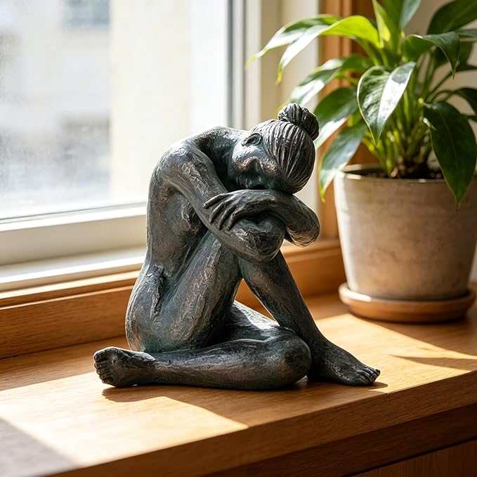 Guichifun Yoga Dancer Statue Home Decoration - Resin Sculpture Modern Creative Home Ballet Dancers Handicrafts Art Ware Shelf Decor Living Room Ornament Gifts 9 x 5.5 x 7.5 Inch