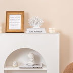 5.8" H White Coral Decor, Resin Coral Statue, Nautical Decorations for Home, Bedroom, Bathroom, Living Room, Beach/Coastal/Ocean Themed Cabinet Shelf Tabletop Decor