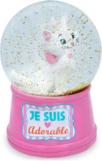 Disney Aristocats Marie Je Suis Adorable Light-Up Adult Snow Globe with Swirling Glitter Display Piece | 6 Inches Tall