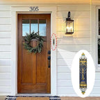 Mezuzah with Scroll for Door, Enamel&Zinc Alloy Blessing Mezuzah Case for Door, Colored Painted Mezuzha Scroll Kosher for Jewish Gifts/Jewish Decor, Christmas (Blue, 5 * 0.86 in)