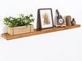 Marsmiles 48 inch Floating Shelves for Wall Solid Elm Wood Wall Mounted Shelves|Rustic Long Floating Shelves with Invisible Bracket for Bathroom Kitchen|Rounded Edge|Natural, 1 Pack