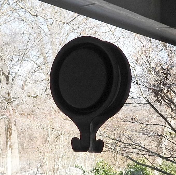 Haute Decor Attract Pinch-Free Magnetic Wreath Hanger (Matte Black) - Set of 2 Magnets - for use on 1 Single-Pane Glass Door/Window or 2 Metal Doors/Surfaces