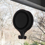 Haute Decor Attract Pinch-Free Magnetic Wreath Hanger (Matte Black) - Set of 2 Magnets - for use on 1 Single-Pane Glass Door/Window or 2 Metal Doors/Surfaces