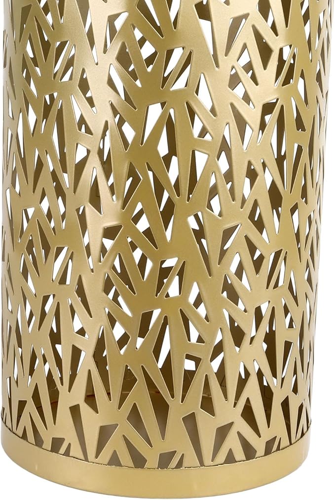 ZJchao Metal Freestanding Round Umbrella Stand Rack Bin for Entryway, Office, or Hotel Decor – Compact Small Size with Stable Base & - Finish