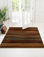Unique Loom Barista Collection Area Rug - Icatu (5' 4" Square, Beige/Brown)