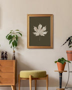 VIYYIEA Vintage Gold Framed Wall Art for Living Room, Maple Leaf Canvas Prints Home Decor, Oil Painting Picture, Bedroom Wall Decor Gifts for Friends or Family -【Maple Leaf Specimen】-(16L x 12W)