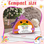 MAMAGIFTREE Crochet Rainbow Gift with Encouragement Card – Thinking of You Keepsake for Women Friend Sister, Get Well Soon Birthday Gift
