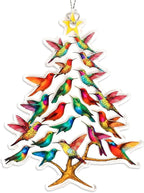 Hummingbird Tree Christmas Ornaments 2026, Upgrade Winter Colorful Stack Hummingbirds Home Decor Ornament, Unique Stacked Hummingbirds Christmas Decorations, Hummingbird Gifts for Women
