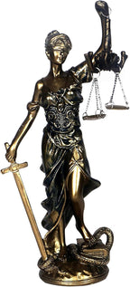 12.3 in Lady Justice Statue Scale of Justice Sculpture Blind Justice Figurine Law Office Decor for Desk Bookshelf Living Room Ldeal Gift for Lawyer Friends Who Long for Fairness and Justice