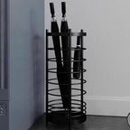Umbrella Holder Luxury Umbrella Stand Rack for Entryway, Free Standing Metal Umbrella Holder, Round Umbrella Organizer Bin for Long Short Umbrella, Walk Stick, Home Office Indoor Umbrella holder for