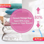Vacuum Storage Bags with Electric Pump, 12 Pack (3 Jumbo, 3 Large, 3 Medium, 3 Small) Vacuum Seal Bags for Clothes, Bedding, Mattress, Blankets, Travel