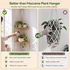 Artilady Macrame Wall Hanging Corner Shelf 2-Tier, Adjustable Boho Stable Shelves Display for Indoor Plants Candle Holder, Rustic Bedroom Living Room Home Decor (Beige 2-Tier)