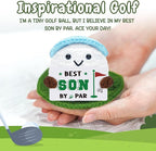 Golf Gifts, Positive Crochet Funny Golfers Presents for Son, Emotional Help Handmade Knitted Golf Themed Doll, Funny Gag Gifts for Golfer Son